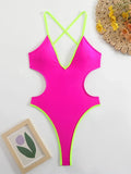 sexy backless pathcwork bikinis one piece swimsuit bikini thong swimsuit Swimwear Biquini conjunto de bikini tankini beachwear