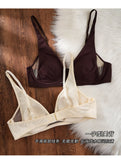 Sexy Deep V Rabbit Ear Bra, Wireless Invisible Summer Bra for Women, Thin Breathable Comfort Bralette Small Chest No Underwire