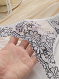 Women's sexy embroidered floral underwear with no trace low waist easy to wash and dry close fitting underwear C2591