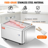 SucceBuy Fried Ice Cream Roll Machine Stainless Steel Rolled Maker