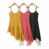 Irregular Pink Women's Dress Summer Maxi Beach Vestidos Strap Sleeveless Long Dress Casual Boho Holiday Vocation Dress 2025