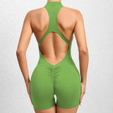 Women Yoga V Backless Jumpsuit Workout Bodysuit Sleeveless Gym Bodycon Sportswear Fitness Yoga Suit One Piece Outfit