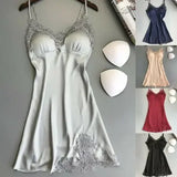 Sexy Pajamas Women's Silk Suspender Nightdress Ladies Spring And Summer Ice Silk Thin Halter Home Service Satin Night Dresses