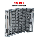 126 in 1 Precision Screwdriver Sets Manual Hand Tool Kits Magnetic Mini Small Bit for Xiaomi Mobile Cell Phone Watch Repair Home