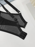 Women's sexy plus size lingerie mesh see through sexy French thin style solid color gathering push up sexy bra MR3442