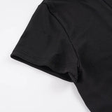 Sexy hot girl solid color short-sleeved T-shirt round neck slim basic versatile top