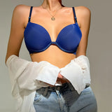 Women's Sexy Minimalist And Charmingand Lingerie Seductive Lace Patchwork Gathers Underwear Push Up Bra A2162