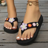 New In Women Ladies Bohemian Bow Flowers Decoration Sandals Open Toe Beach Slippers Casual Shoes Summer Slippers zapatos mujer