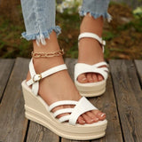 Women's High Heel Sandals Summer Fashion Easiest for Match Thick Heel Thick Sole Waterproof Platform Fish Mouth Roman Sandals