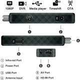 DLUXURY Digital Converter Box for TV, Mini ATSC Tuner [Hidden Behind TV], Watch & Record Free Over-The-Air Channels