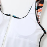 2026 Printed Zipper Swimsuit One Piece Sexy Swimwear Women Floral Bathers Bathing Swimming Swim Suit Female Beachwear