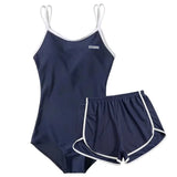 Swimsuit Set Sexy And Slimming Schoolgirl-style Small Bust Deep V Sleeveless Bodysuits And Shorts Pure Desire Style Casual W0Y2