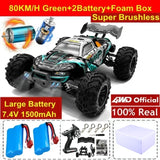 1:16 4WD High-Speed RC Monster Truck – 80KM/H Brushless Off-Road Racing Car