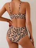 2025 Strappy Bikini High Waist Swimsuit Women Sexy Printed Swimwear Female Bathers Swimming Bathing Swimming Swim Suit Beachwear