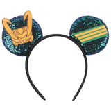 Disney Festival Party Cosplay Mouse Ears Headband 3.3" Ears Glitter Hairband Without Bow For Boys DIY Cartoon Hair Accessories
