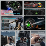 New Military GPS Smart Watch Men Flashlight Compass Waterproof 600mAh Battery Outdoor Sport Tracker Bluetooth Call Smartwatch