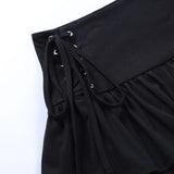 Streetwear Mall Goth Skirt Women Harajuku Y2k E-girl High Waist Bandage Mini Skirt Dark Gothic Punk Emo Alt Club Wear