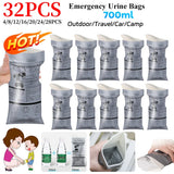 4-32PCS Outdoor Emergency Urine Bags 600ml Disposable Travel Mobile Toilet Portable Urinal Bag for Female Baby Male Vomiting Bag