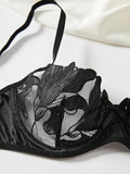 Fairy Lingerie Floral Valentine Charming Brief Panty Underwear Sexy Nighty Underwear Women See Through Bra Brief Set