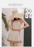 New Super Fairy Skirt-style One-piece Waist-covering Belly Slimming Conservative Steel Support Gathered Swimming Suit