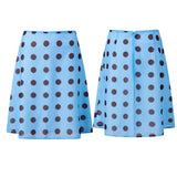 Women's Dots Print Mesh Midi Skirts Vintage Low Waist A-Line Skirts Loose Fit Flowy Skirts Summer Daily Casual Streetwear