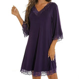 Summer Short Sleeve Night Dress Women Home Clothes Sleepwear Soft and Comfortable Nightdress Nightgown Loungewear Pyjama Femme