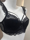 MOYISU Minimizer Bra French Lace for Large Bust, Anti Sagging Full Coverage Push Up Underwire Set, Sensuous Women Sexy Bra & Set