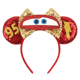 2025 New Style Mickey Minnie Ear Headband Sequin Bows Girl Adult Kids Halloween Party Cosplay Hair Accessories Princess Hairband
