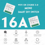 16A Wifi /Zigbee 3.0 Mini Smart DIY Switch 2 Way Control Smart Home Relay Automation Breaker Works With Alexa Google Home