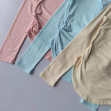 Women's yoga sports long sleeved, autumn and winter high-end slim fit small V-neck sports top fitness long sleeved T-shirt