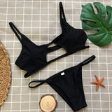 Hollow Out Mini Micro Thong Bikini Women Swimwear Female Swimsuit Two-pieces Bikini Set Brazilian Bather Bathing Suit Swim Lady