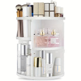 New Transparent Cosmetics Organizer, 360° Rotating - Countertop Rotating Storage Rack, Must-Have for Bathroom/Cosmetic Storage