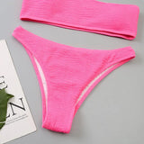 One Shoulder Bikinis 2026 Women Sexy Swimwear Female Brazilian Swimsuit Solid Beachwear Bathers Bathing Swimming Swim Suit