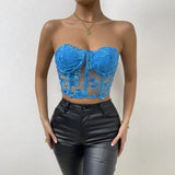 Phantasy Sexy Lace See through Crop Top Women Fashion Floral Embroidery Black Tank Top Night club Dress up 2026 Summer Outfit
