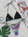 2025 Shiny Halter Rhinestone Diamond Bikini Female Swimsuit Women Swimwear Two-pieces Bikini Set Micro Strappy Bathing Suit Swim