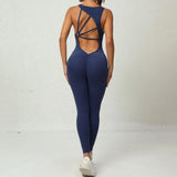 New Yoga Jumpsuit Women One-Piece Sweatpants Sleeveless Gym Suit Running Breathable Sportswear Stretch Tight Leggings