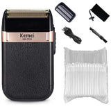 Kemei powerful rechargeable shaver for men foil electric shaver beard hair shaving head bald electric razor with extra mesh