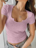 2026 spring and summer European and American Y2K sexy style summer short-sleeved vest T-shirt women's clothing