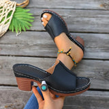 New Round Headed Sexy Elegant Comfortable Casual Slippers Fashionable Fish Mouth Temperament High-heeled