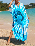 2026 New Colorful Kaftan Tunic Beach Dress Beach Wear Beachwear Beach Cover Up Cover-upsLoose Maxi Dress Female Women V4428