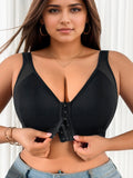 Front button plus size bra easy to put on and take off comfortable bra gathering and lifting casual oversized underwear MR3441