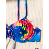 Colorful Printed Underwired Brazilian Bikini Female Swimsuit Women Swimwear Two-pieces Bikini set Bather Bathing Suit Swim K5340