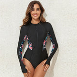 Long Sleeve Women's Surfing Suit,Summer Long Sleeve Bikini,One Piece Zipper Conservative Swimsuit ,Tight Beach Monokini,2026New