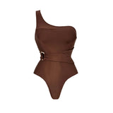 2Pcs Deep V Swimsuit With Long Skirt Women Sexy Swimwear Female Bikini Cut Out Biquini Swim Suit Shiny Button Bodysuit Beachwear