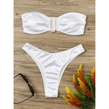 13 Color 2026 New Sexy Bandeau Bikini Women Swimwear Female Swimsuit Two-Pieces Bikini Set Padded Bather Bathing Suit Swim V4647