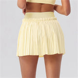 2026 Summer Tennis Short Skort Women Quick Drying High Waist and Abdominal Compression Lace Ruffles Yoga Golf Pleate Mini Skirt