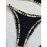 XS - L 2026 Plaid Printed Bikini Female Swimsuit Women Swimwear Polka Dot Bather Bathing Suit Swim Two-pieces Bikini set K8039