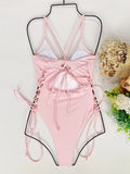DEKA Underwire Swimwear Women Lace Up One Piece Swimsuit Bandage Female Backless Monokini Bather Bathing Suit Swim Lady