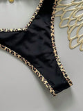 Sexy Black Leopard Patchwork Micro Bikini 2026 Women Pleate Push Up Bra Thong Swimsuit Summer Bathing Suit Holiday Swimwear