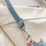 Fashion Women's Handbags Denim Stars Pattern Cool Girls Underarm Bag Female Small Shoulder Hobo Bags Chain Tote Bag